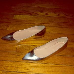 J. Crew silver flats